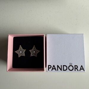 Pandora Silver Star Earrings